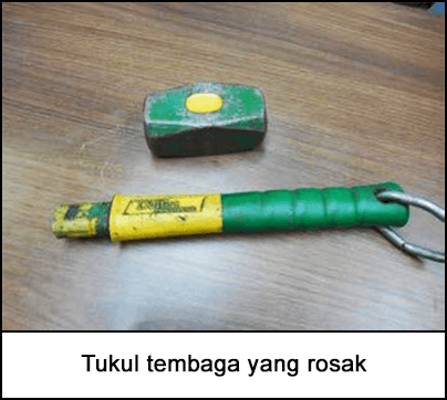 Tukul tembaga yang rosak