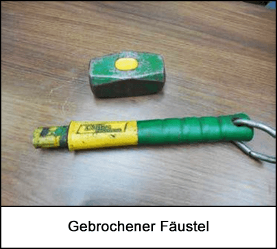 Gebrochener Fäustel